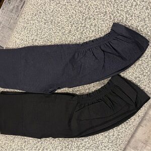 Lululemon cropped heather Grey and blue Leggings